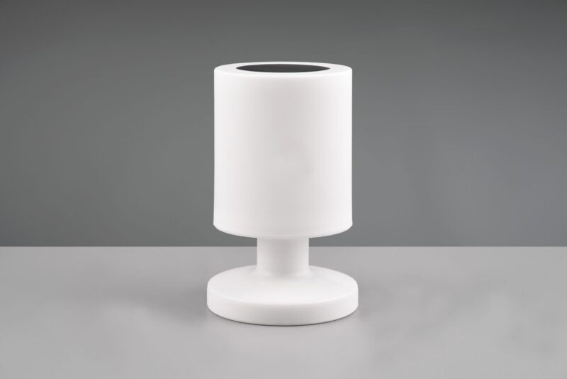 Zon-oplaadbare tafellamp wit kunststof binnen/buiten Silva - Afbeelding 2
