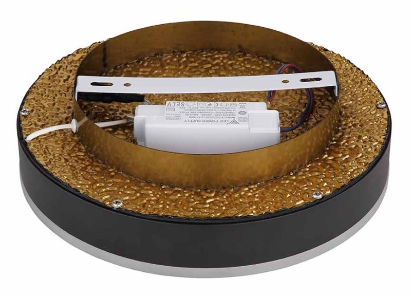 Zwart gouden moderne plafondlamp Globo Hedi - Afbeelding 3