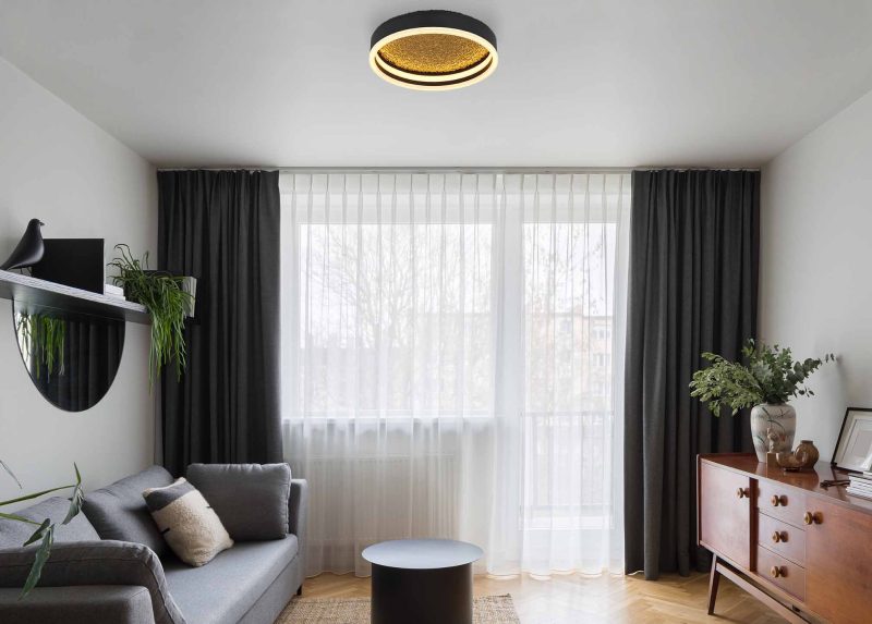 Zwart gouden moderne plafondlamp Globo Hedi - Afbeelding 4