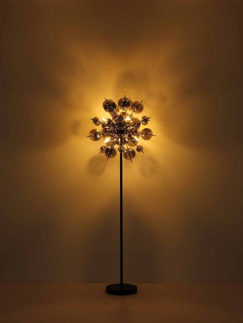 Zwarte art deco hanglamp metaal Globo Udo - Afbeelding 4