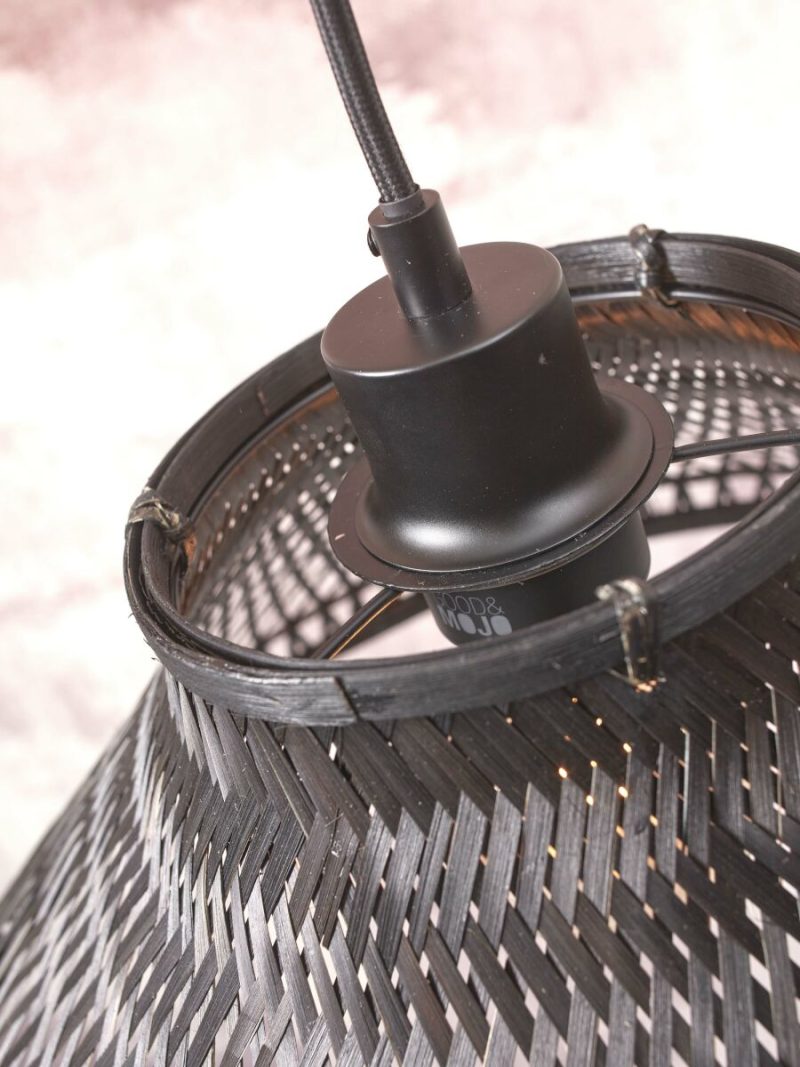 Zwarte bamboe bohemian vloerlamp GOOD&MOJO Tahiti - Afbeelding 3