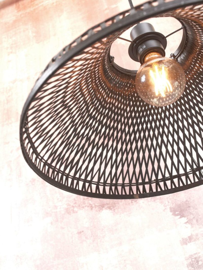 Zwarte bamboe bohemian vloerlamp GOOD&MOJO Tahiti - Afbeelding 4