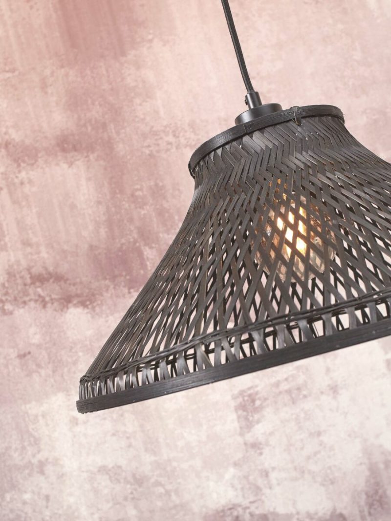 Zwarte bamboe bohemian vloerlamp GOOD&MOJO Tahiti - Afbeelding 6