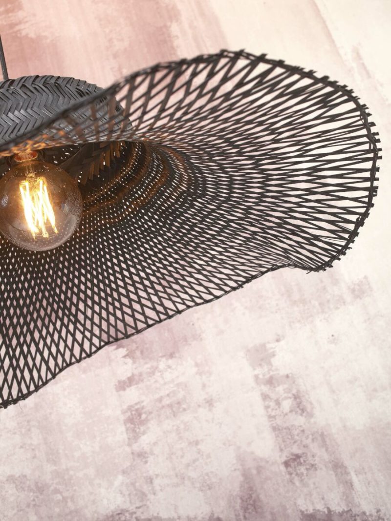 Zwarte boheemse bamboe vloerlamp GOOD&MOJO Ibiza - Afbeelding 4