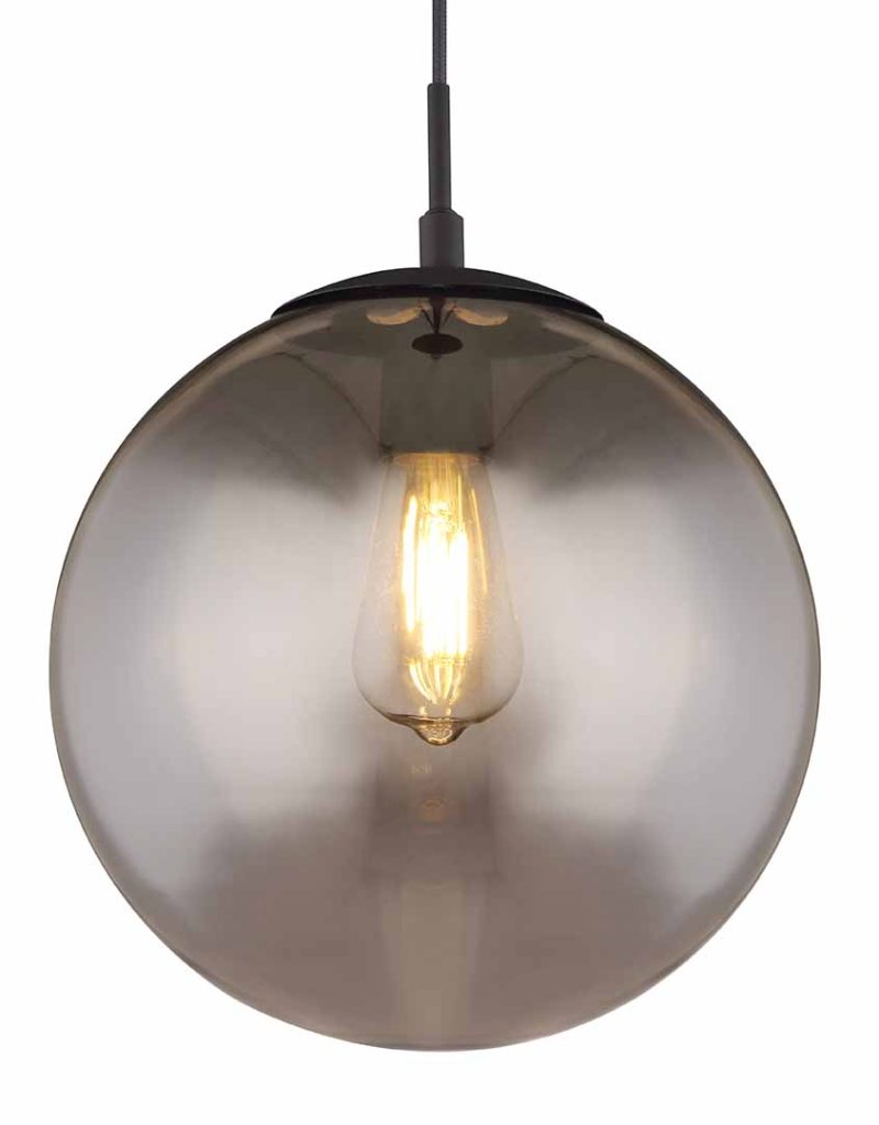 Zwarte bol moderne hanglamp Globo Blama - Afbeelding 2