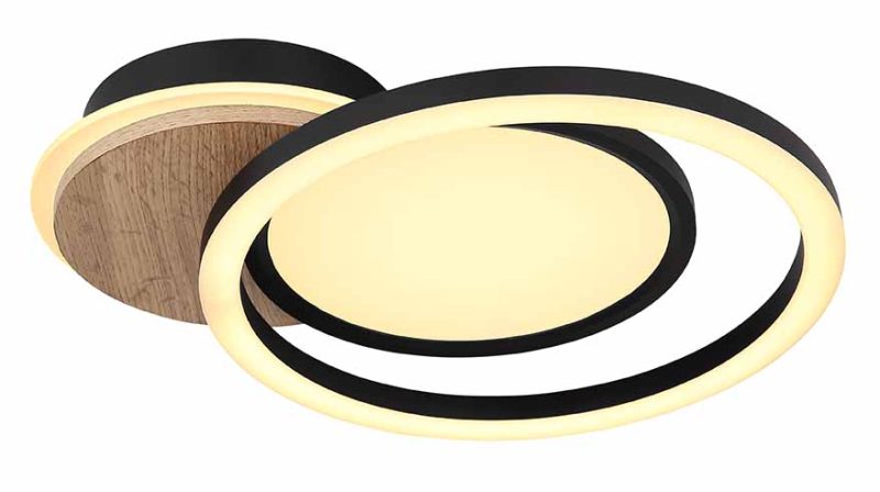 Zwarte cirkels moderne plafondlamp Globo Sid - Afbeelding 4