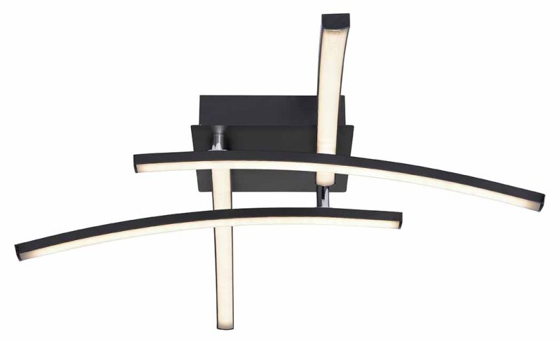 Zwarte design plafondlamp kruisconstructie Globo Tansy i - Afbeelding 2