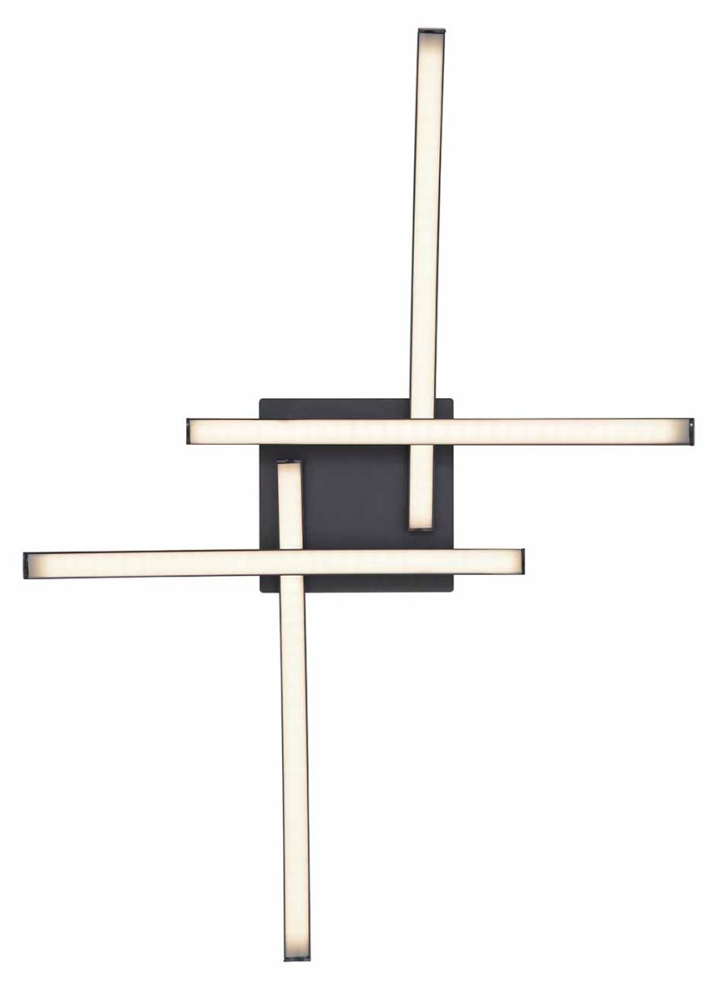 Zwarte design plafondlamp kruisconstructie Globo Tansy i - Afbeelding 3