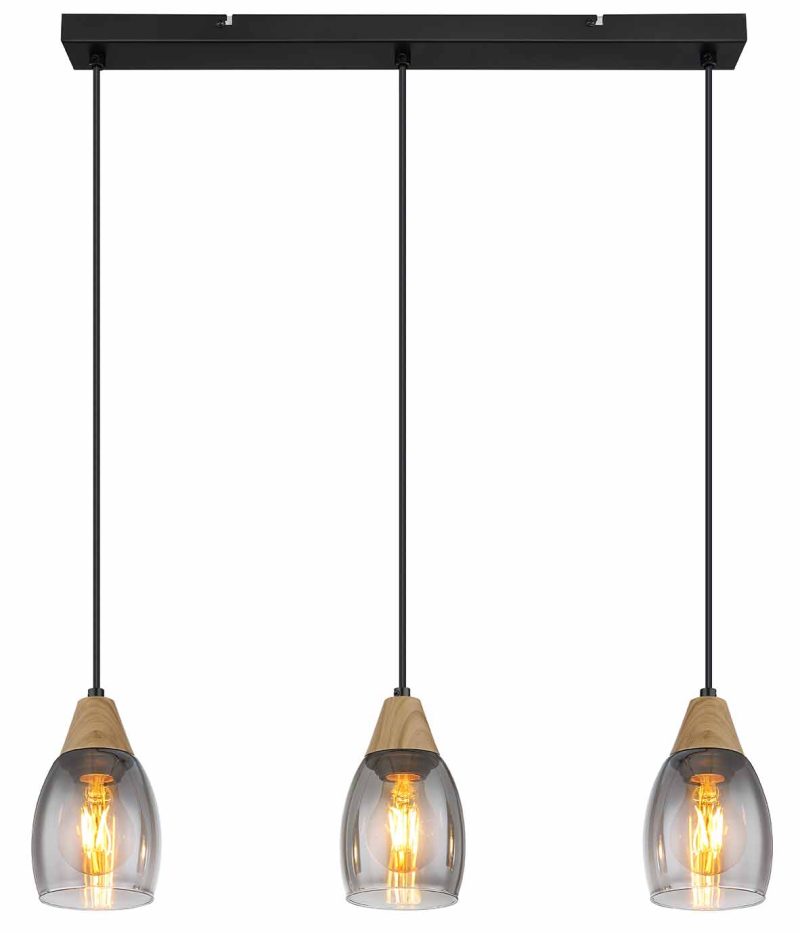 Zwarte hanglamp klassiek metaal Globo Reid - Afbeelding 2