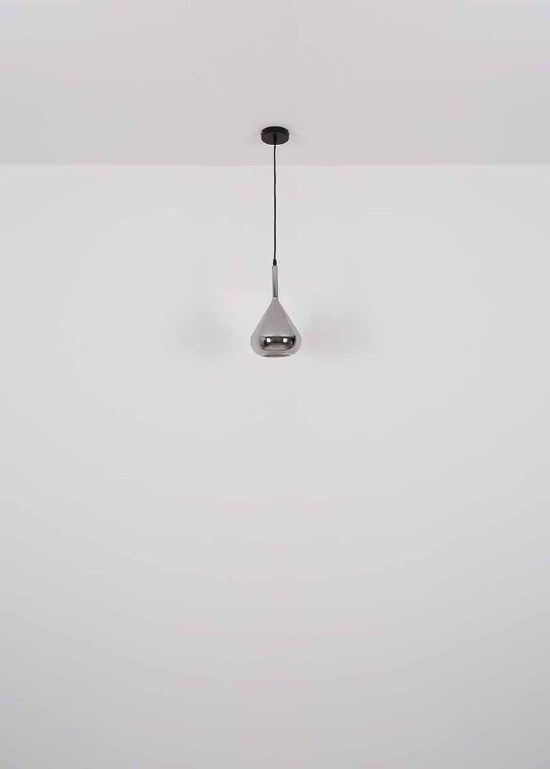 Zwarte hanglamp klassiek rookglas Globo Geeky - Afbeelding 5