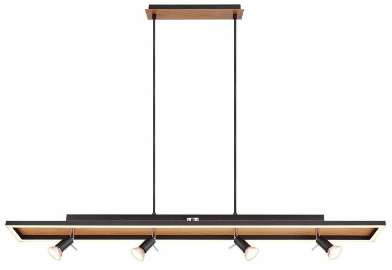 Zwarte hanglamp trapeze Globo Ida - Afbeelding 2