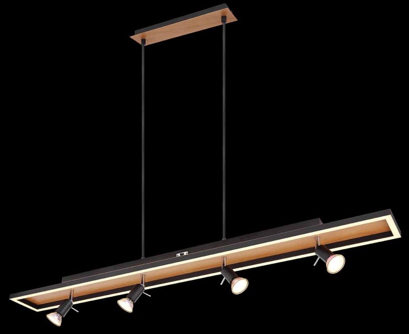 Zwarte hanglamp trapeze Globo Ida - Afbeelding 4