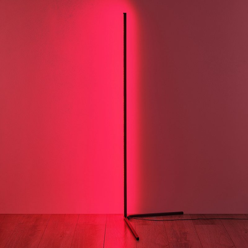 Zwarte hoek buisvloerlamp ingebouwde lichtkleureffecten Level - Afbeelding 2