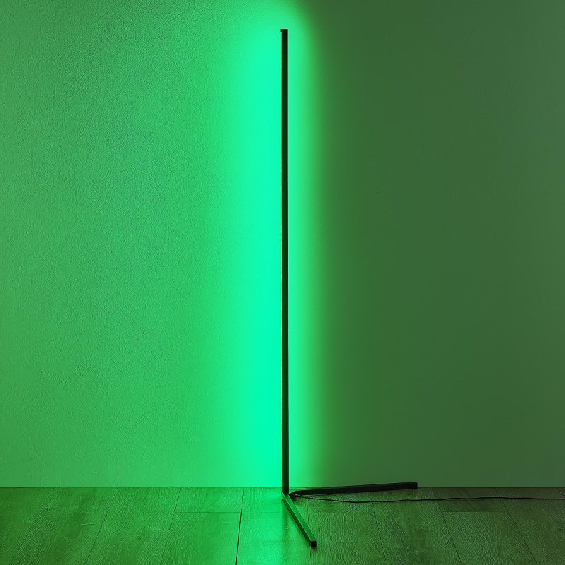 Zwarte hoek buisvloerlamp ingebouwde lichtkleureffecten Level - Afbeelding 3