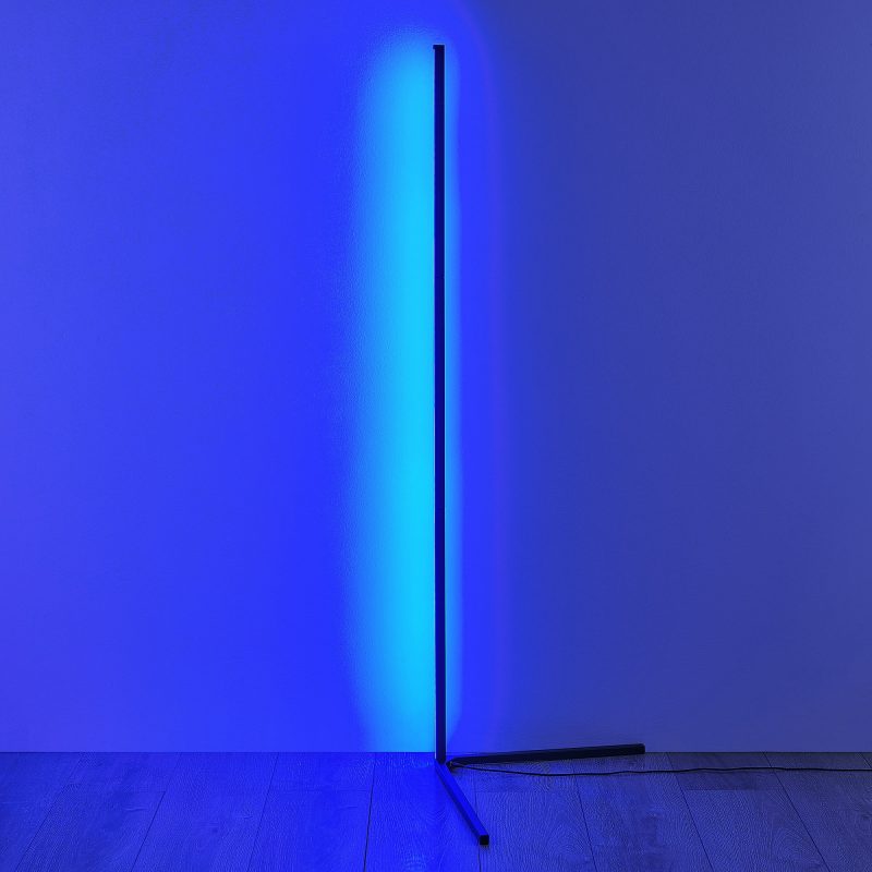 Zwarte hoek buisvloerlamp ingebouwde lichtkleureffecten Level - Afbeelding 4