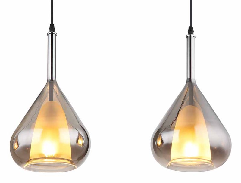 Zwarte klassieke hanglamp metaal Globo Geeky - Afbeelding 3