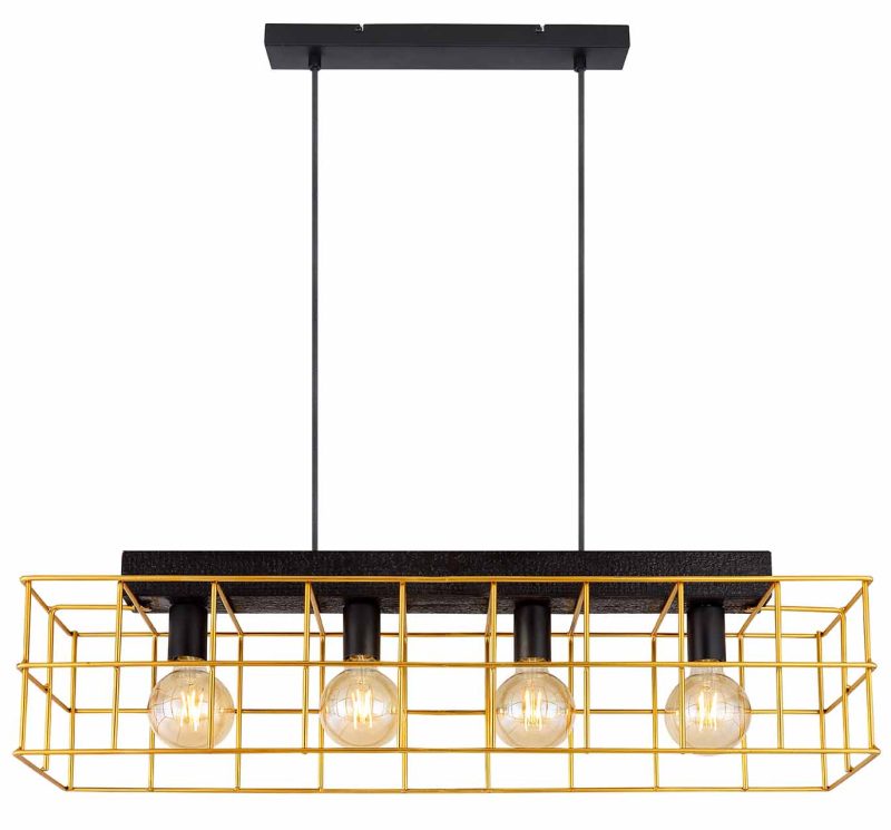 Zwarte langwerpige retro hanglamp Globo Merril - Afbeelding 2