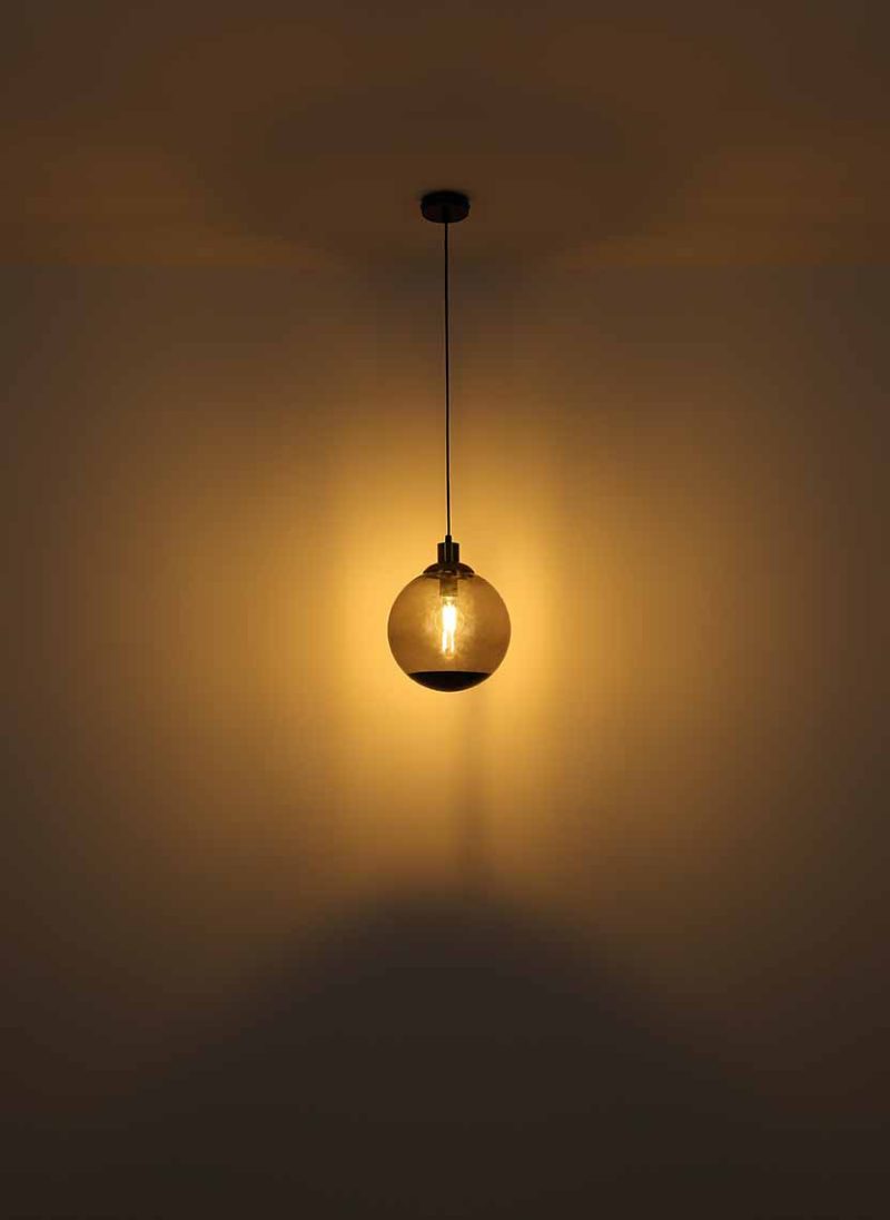 Zwarte metalen hanglamp retro Globo Potter - Afbeelding 4