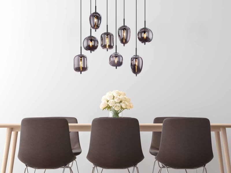 Zwarte metalen moderne hanglamp Globo Blacky - Afbeelding 4