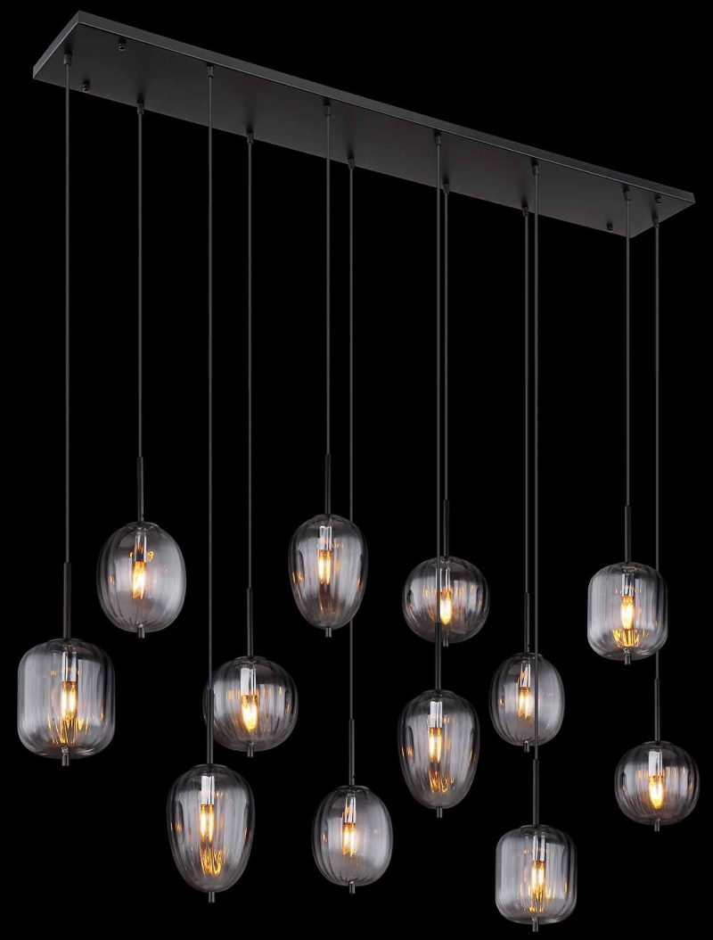 Zwarte metalen moderne hanglamp Globo Attila - Afbeelding 4