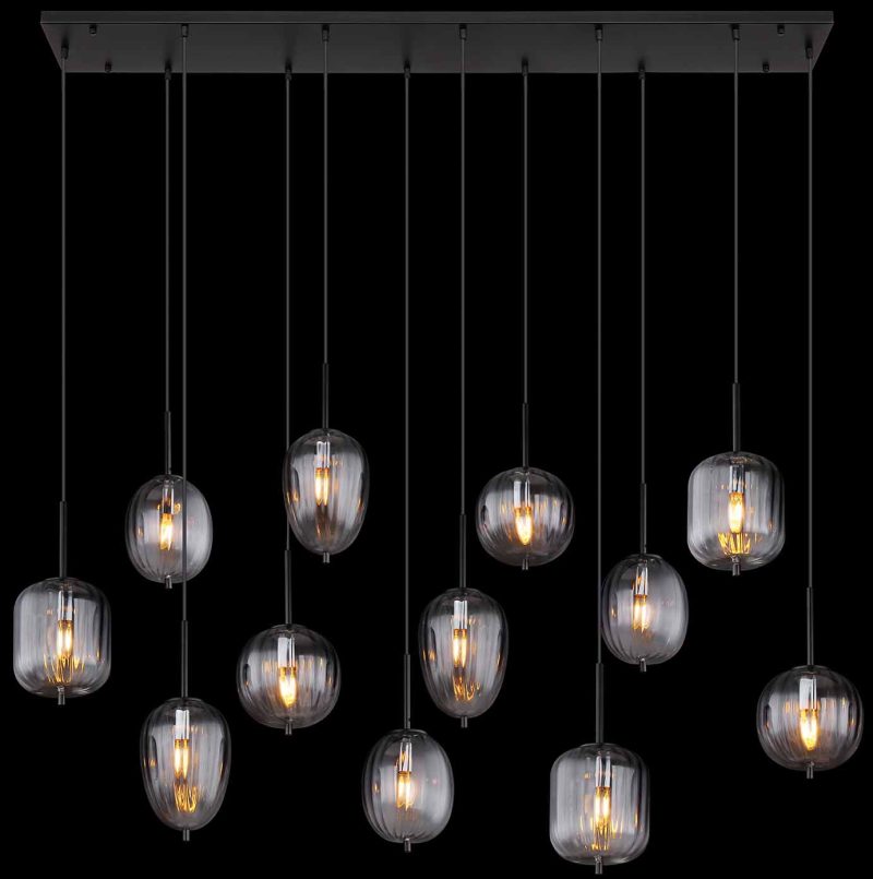 Zwarte metalen moderne hanglamp Globo Attila - Afbeelding 5