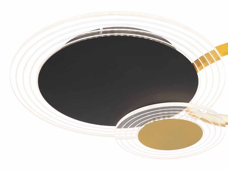 Zwarte metalen moderne plafondlamp Globo Senna - Afbeelding 3
