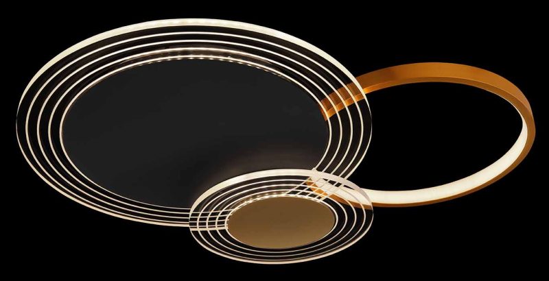 Zwarte metalen moderne plafondlamp Globo Senna - Afbeelding 4