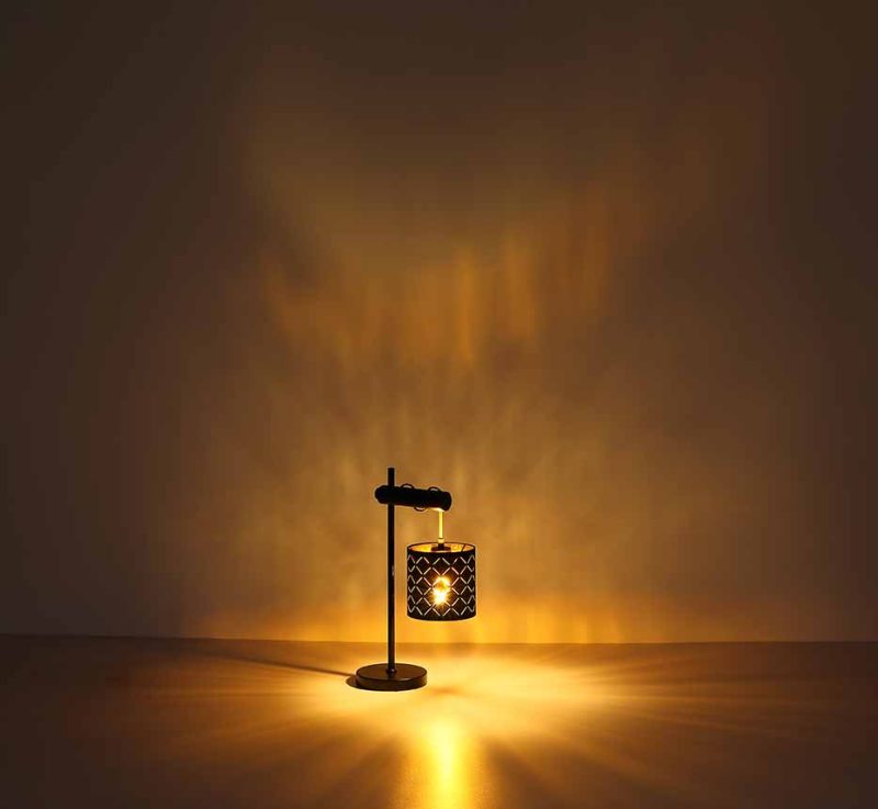 Zwarte metalen retro vloerlamp Globo Clarke - Afbeelding 5