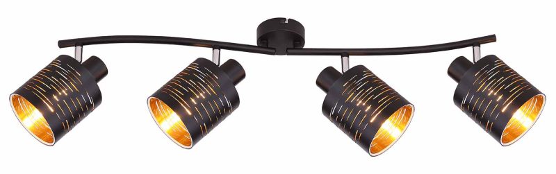 Zwarte metalen spots retro Globo Tunno - Afbeelding 2