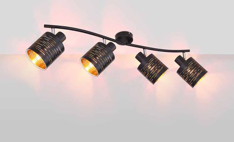 Zwarte metalen spots retro Globo Tunno - Afbeelding 5