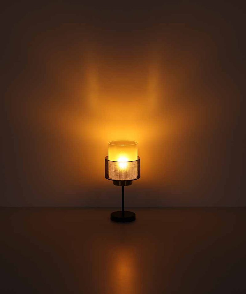 Zwarte metalen tafellamp retro Globo Olga - Afbeelding 4