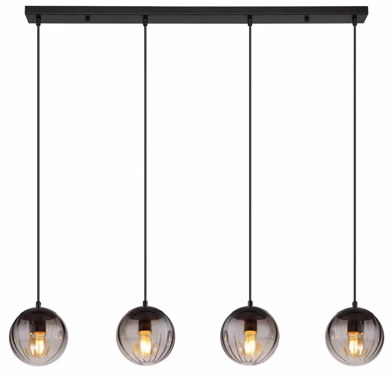 Zwarte moderne metalen hanglamp Globo Dallerta - Afbeelding 2