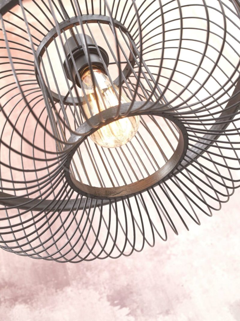 Zwarte oosterse bamboe vloerlamp GOOD&MOJO Hokkaido - Afbeelding 3
