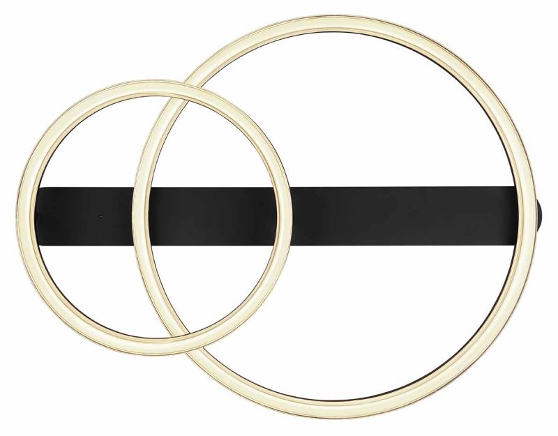 Zwarte plafondlamp dubbele ring Globo Augusto - Afbeelding 3