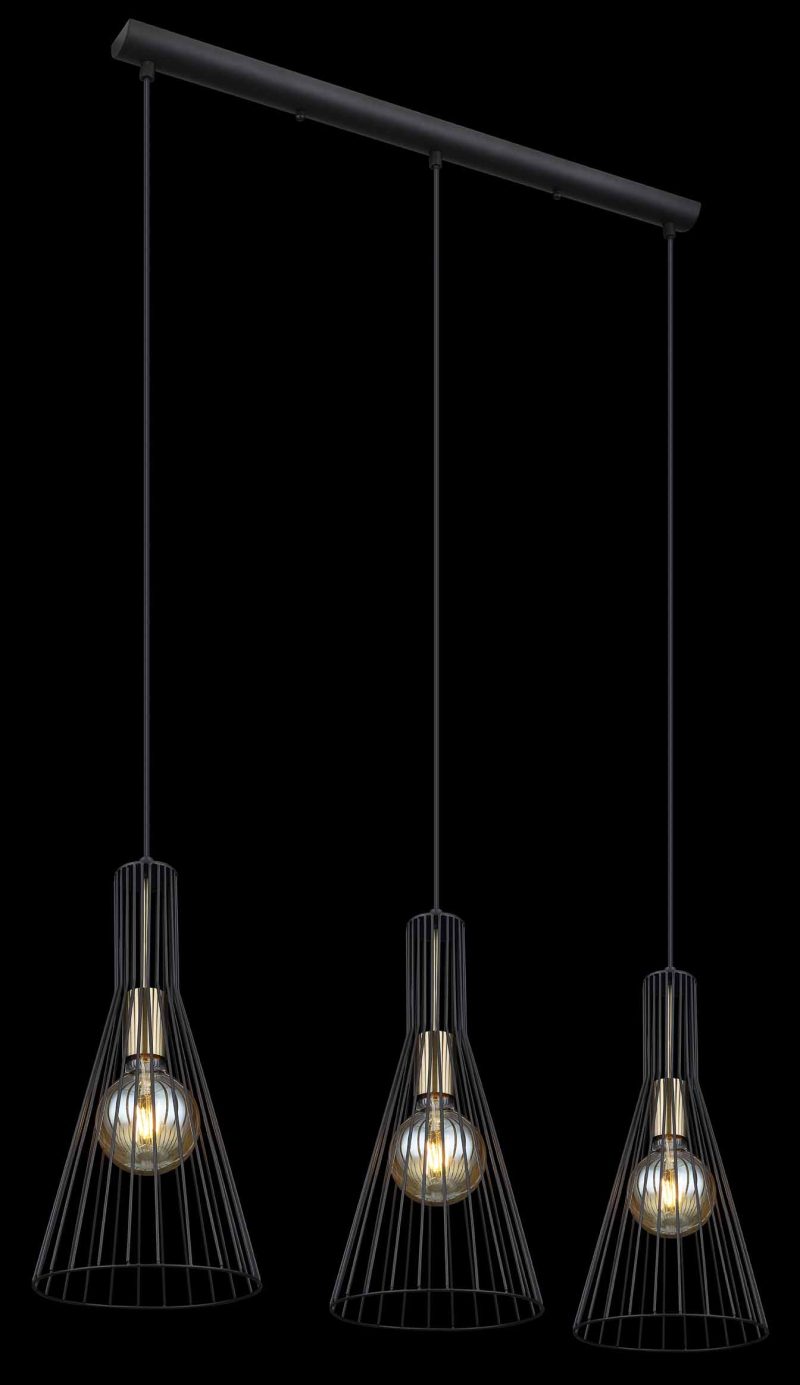 Zwarte retro metalen hanglamp Globo Milli - Afbeelding 4