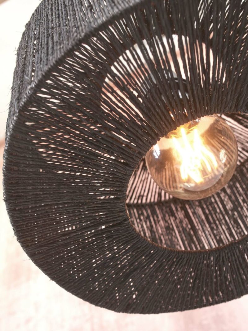 Zwarte rieten vloerlamp bohemian GOOD&MOJO Iguazu - Afbeelding 4