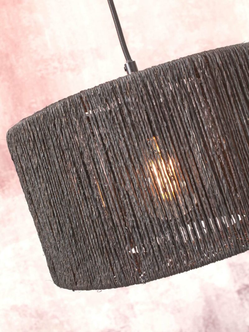 Zwarte rieten vloerlamp bohemian GOOD&MOJO Iguazu - Afbeelding 6