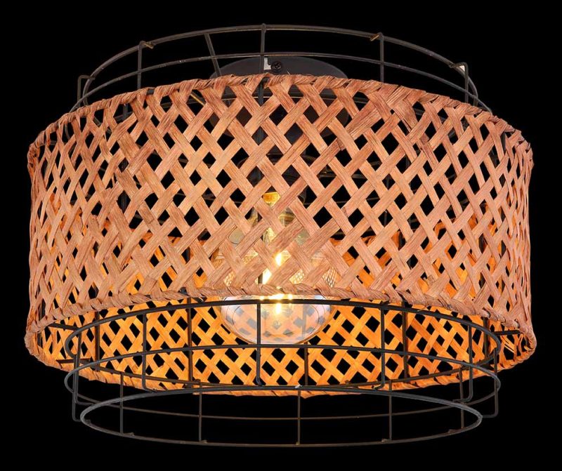 Zwarte ronde bohemian plafondlamp Globo Gina - Afbeelding 3