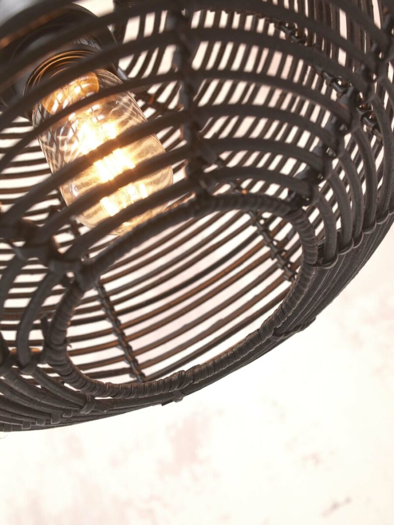 Zwarte rotan bamboe vloerlamp bohemien GOOD&MOJO Tanami - Afbeelding 4