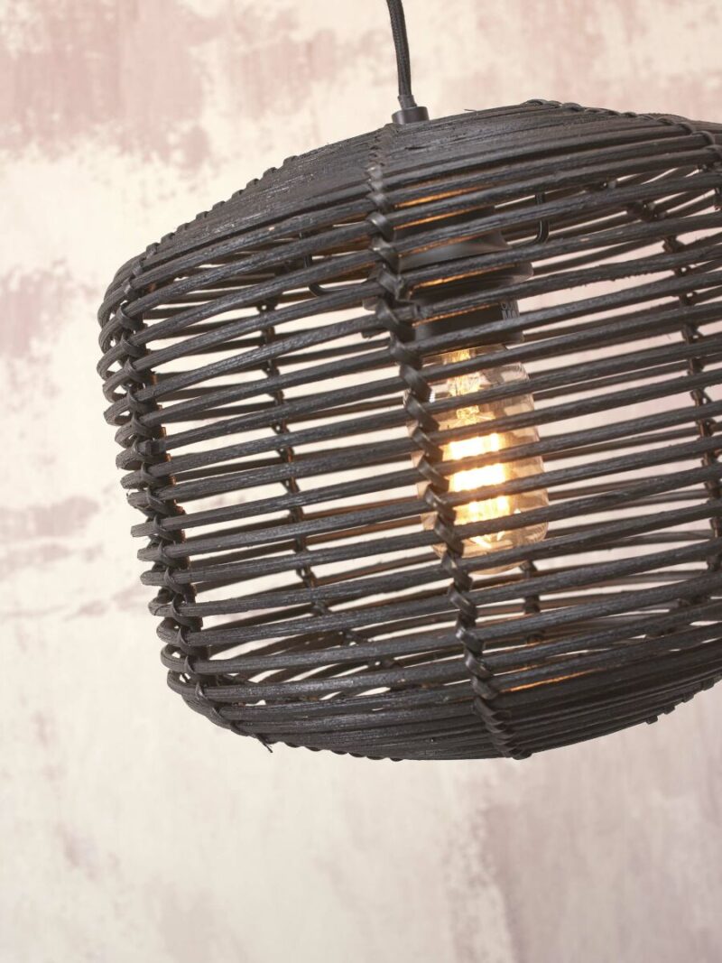 Zwarte rotan bamboe vloerlamp bohemien GOOD&MOJO Tanami - Afbeelding 6