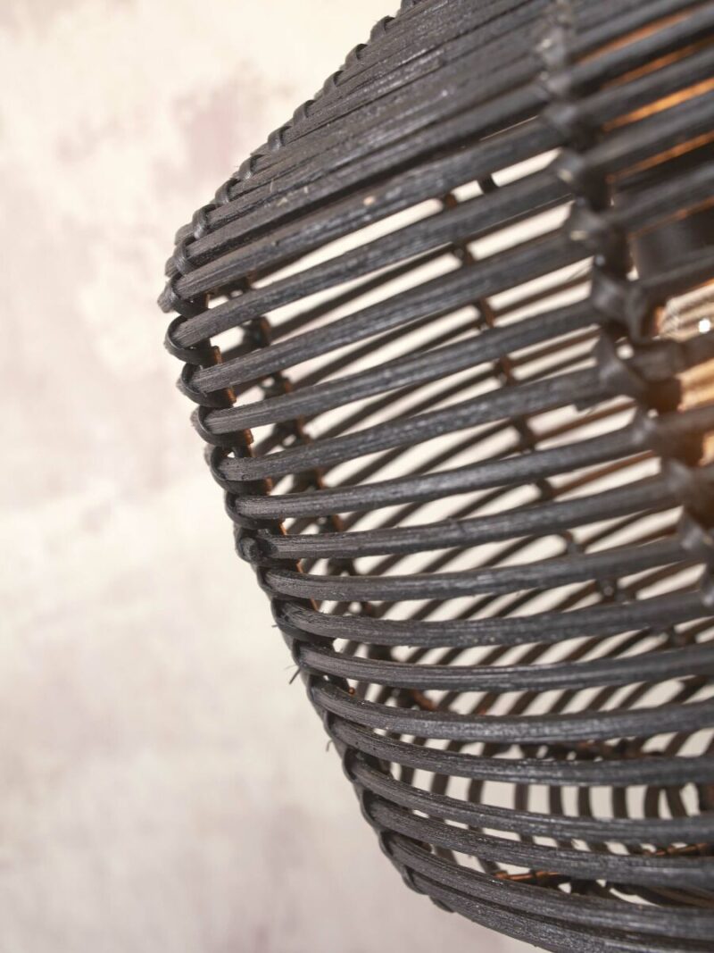 Zwarte rotan bamboe vloerlamp bohemien GOOD&MOJO Tanami - Afbeelding 7