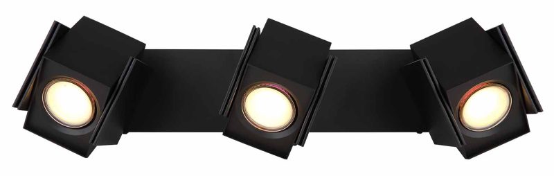 Zwarte spots draaibox 3-spots Globo Rory - Afbeelding 3