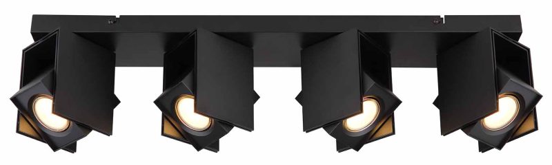 Zwarte spots draaibox 4-spots Globo Rory - Afbeelding 2