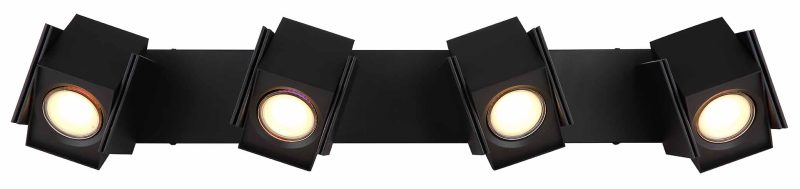 Zwarte spots draaibox 4-spots Globo Rory - Afbeelding 3