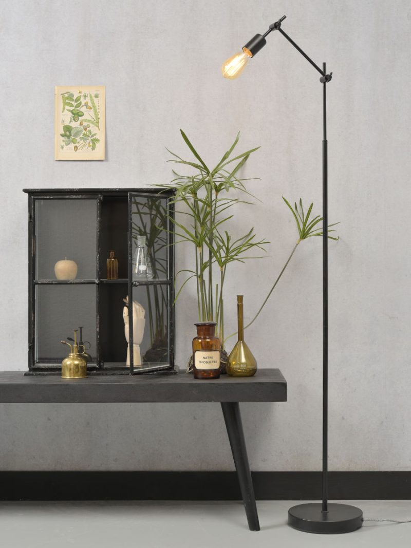 Zwarte vloerlamp metaal retro It's About RoMi Sheffield - Afbeelding 5