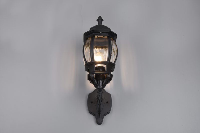 Zwarte wandlamp decoratief staand Elvo - Afbeelding 3