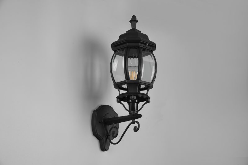 Zwarte wandlamp decoratief staand Elvo - Afbeelding 4