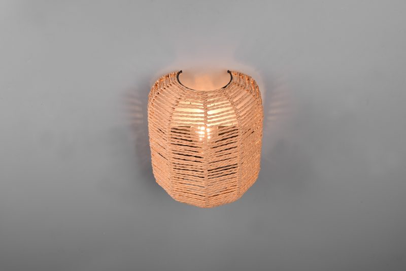 Zwarte wandlamp open touwmand Runa - Afbeelding 3