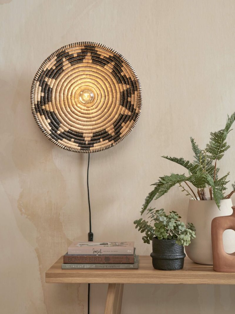 Zwart/naturel bohemian zeegras wandlamp GOOD&MOJO Andros - Afbeelding 4