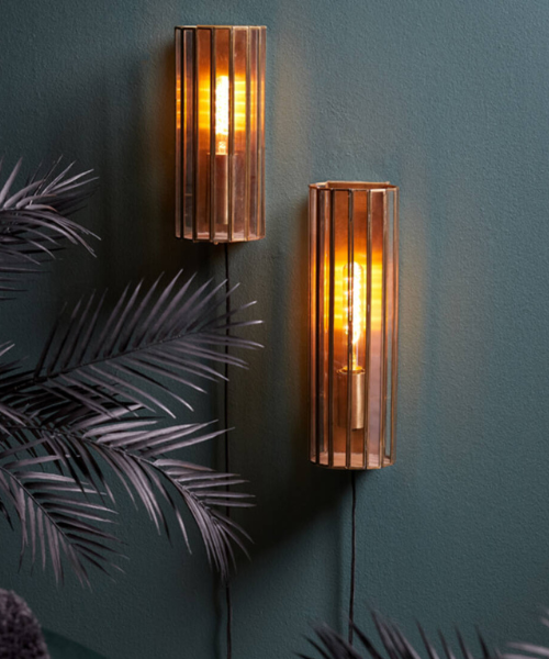 Wandlampen met een bronzen